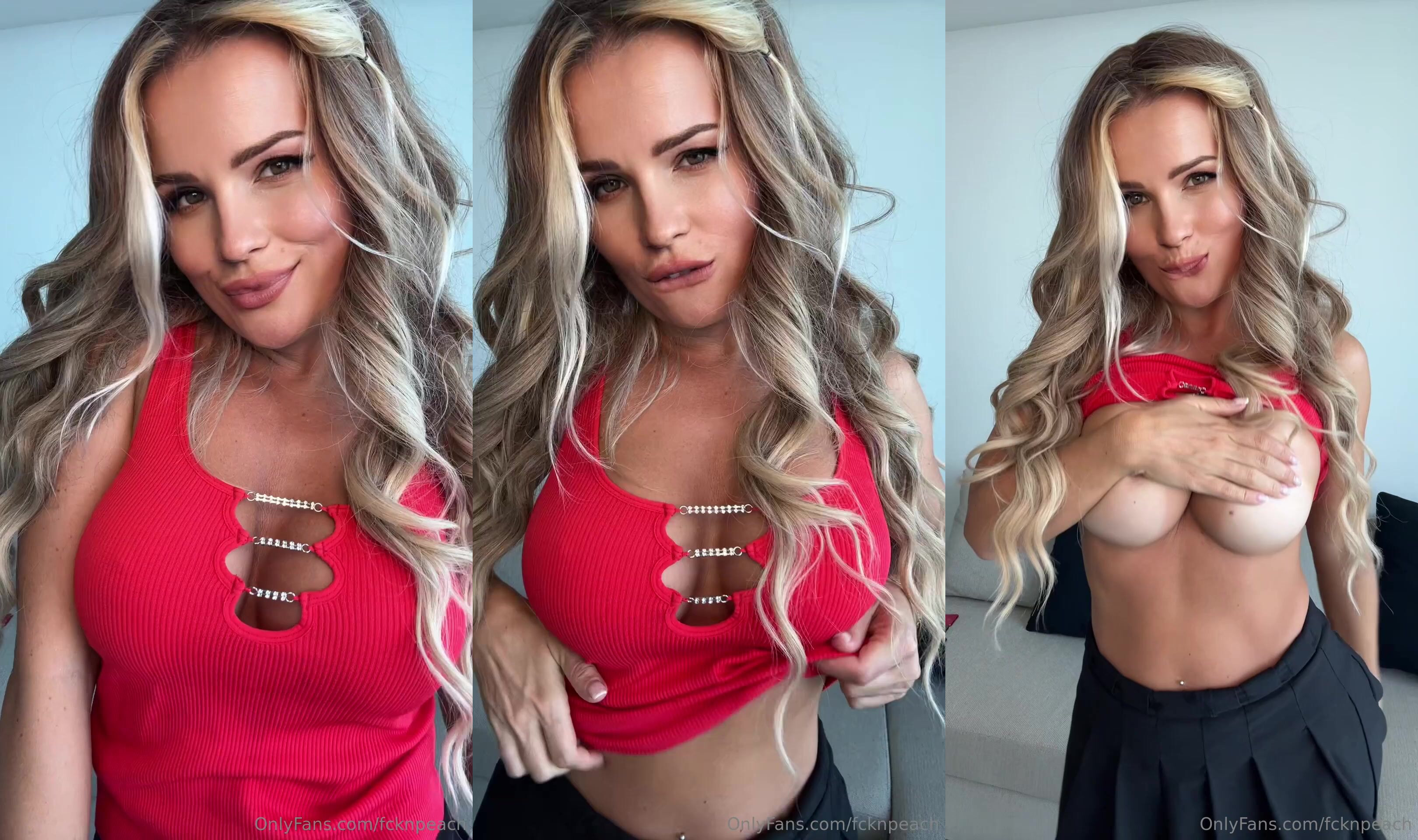 Fcknpeach Lets Huge Tits Loose And Plays With Pink Perky Nips | PimpBunny